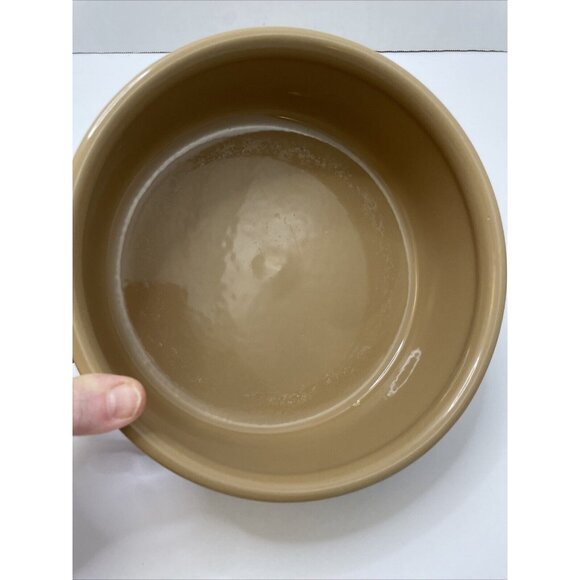 Mason Cash Embossed 8" Heavy Crock Ceramic Dog Bowl Food or Water Tan - EUC - Picture 7 of 8